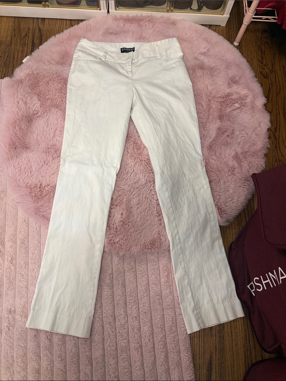 Express White Boot-Cut Pants